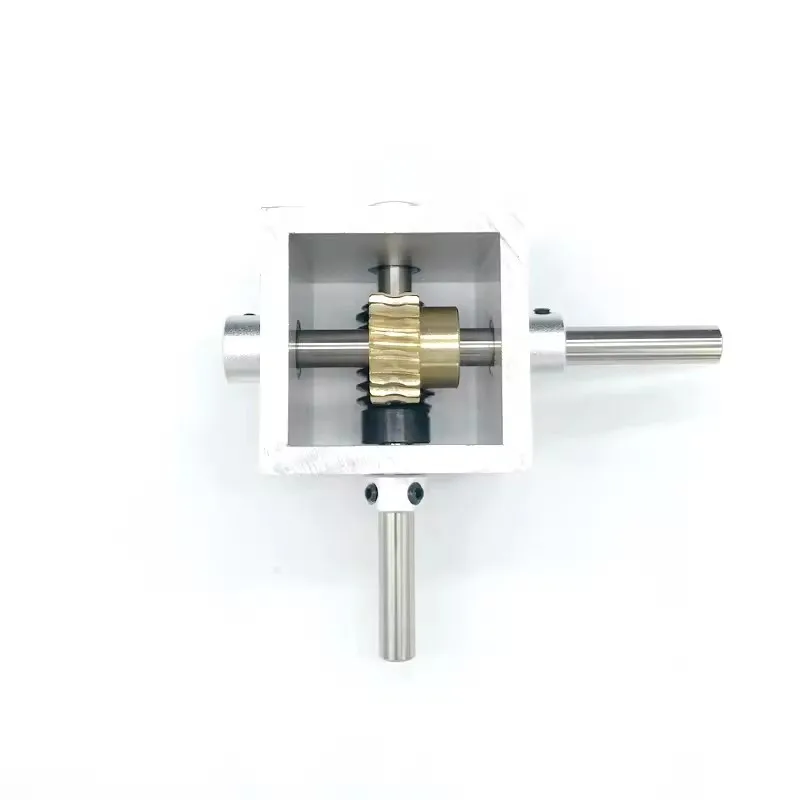 Imagem -02 - Pequeno Worm Engrenagem Redutor 90 Graus Redutor Ângulo Direito Invertendo Gearbox a 10 a 20 Dente