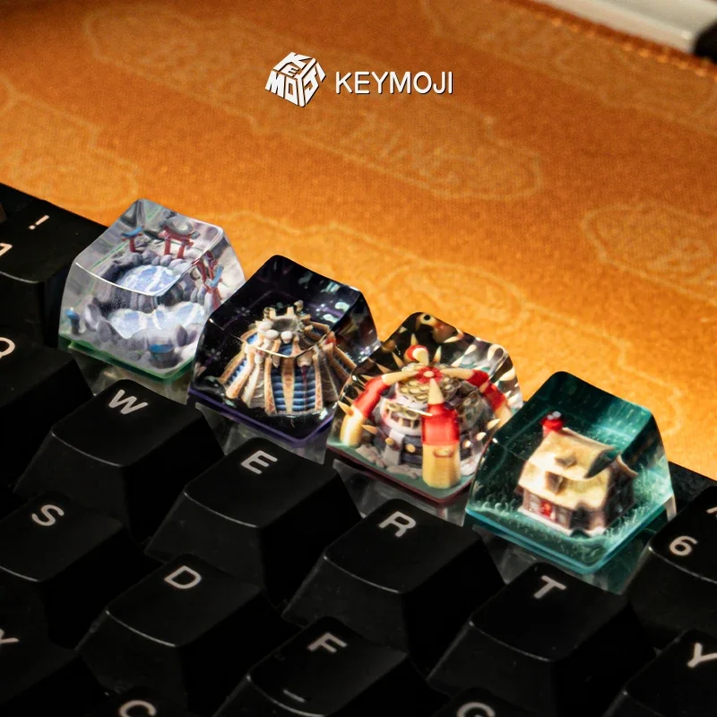 Artisan Keycap Resin PC WOW Personality Ziggurat Moonwell Caves Farm 3D Print Backlight Mechanical Keyboard Accessory