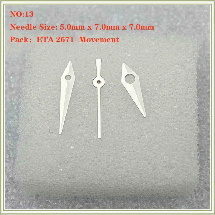 Aiguilles de montre volantes à disque pour femmes, adaptées au mouvement 2671, heures, minutes, secondes, 13