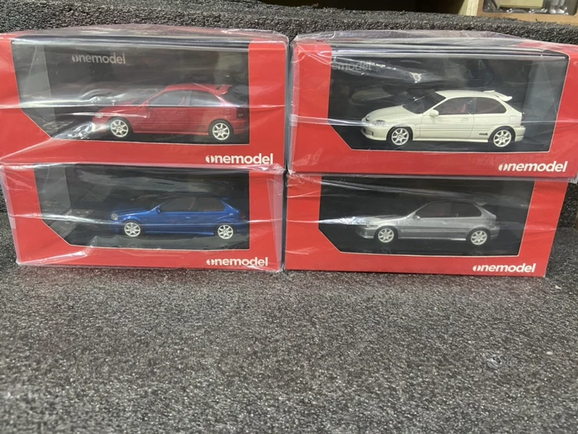 Onemodel 1:43 Civic EK9 Type R JDM Simulation Limited Edition Resin Metal Static Car Model Toy Gift