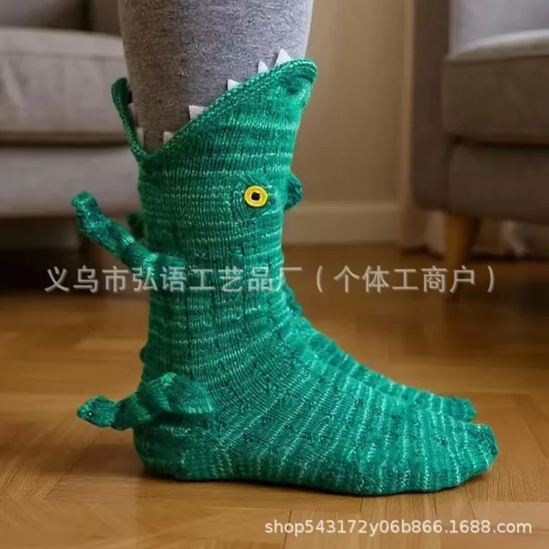 Calcetines de animales de punto 3D, bonitos y acogedores, gruesos y cálidos, orejas 3D para mujeres, adolescentes, niños, hogar, regalo de vacaciones de invierno, medias de Navidad