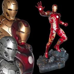 50cm Marvel Comics Collection Figure Iron Man High-end Resin Anime Action Collection Desktop Ornament Decoration Children Toys