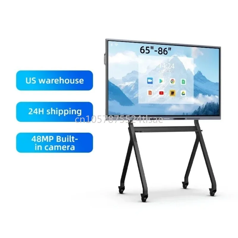 55/65/75/86/100 Inch Touch Screen LED Display TV Flat Digital Meet LCD Smart White Interactive Board Panel Price Whiteboard
