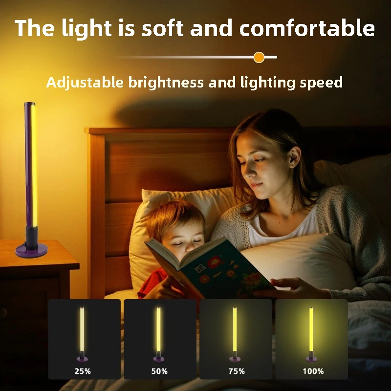LED Atmosphere Light Intelligent Background Voice Controlled Sensing APP Remote Control Bedroom Desk Long Strip Night Lights