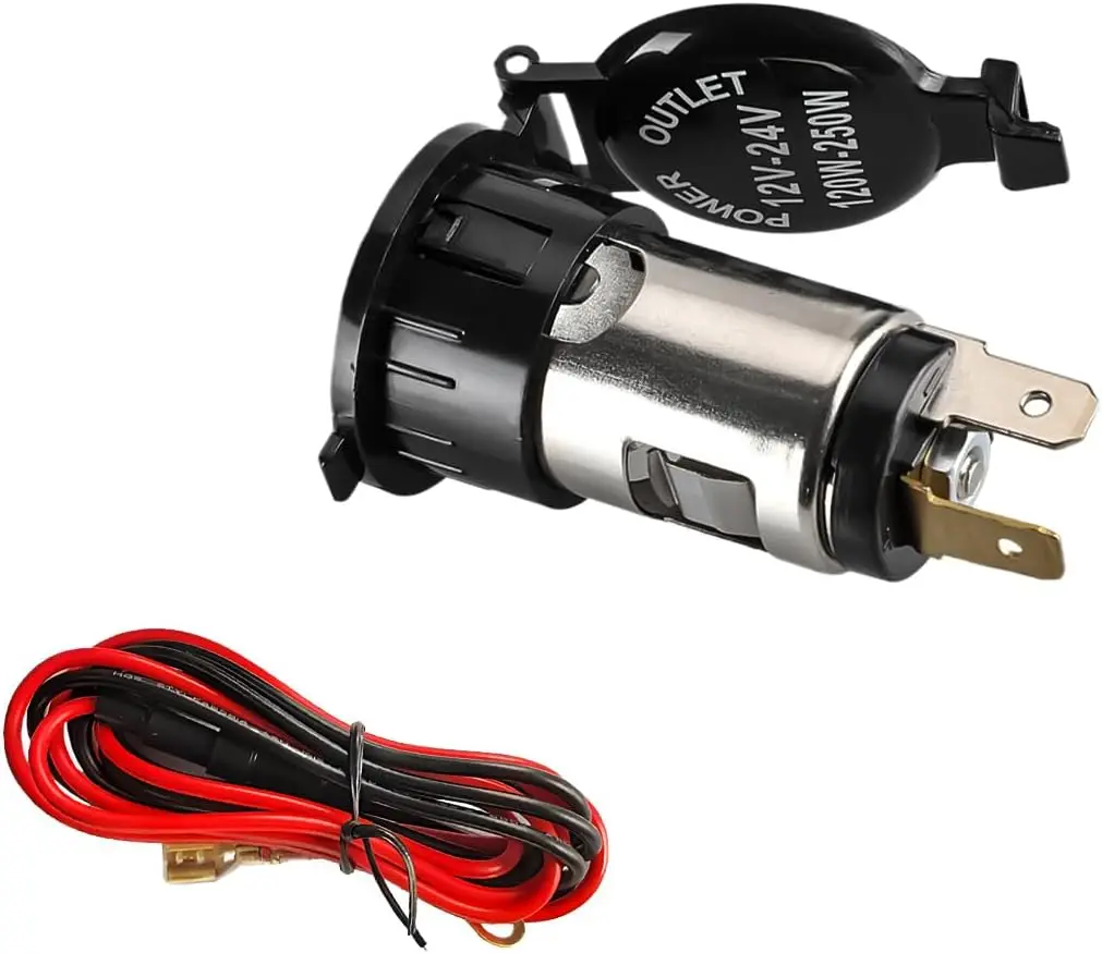 Universal Car Load Modified Cigarette Lighter Socket Power Socket Motorcycle Waterproof Cigarette Lighter Female Car Charger