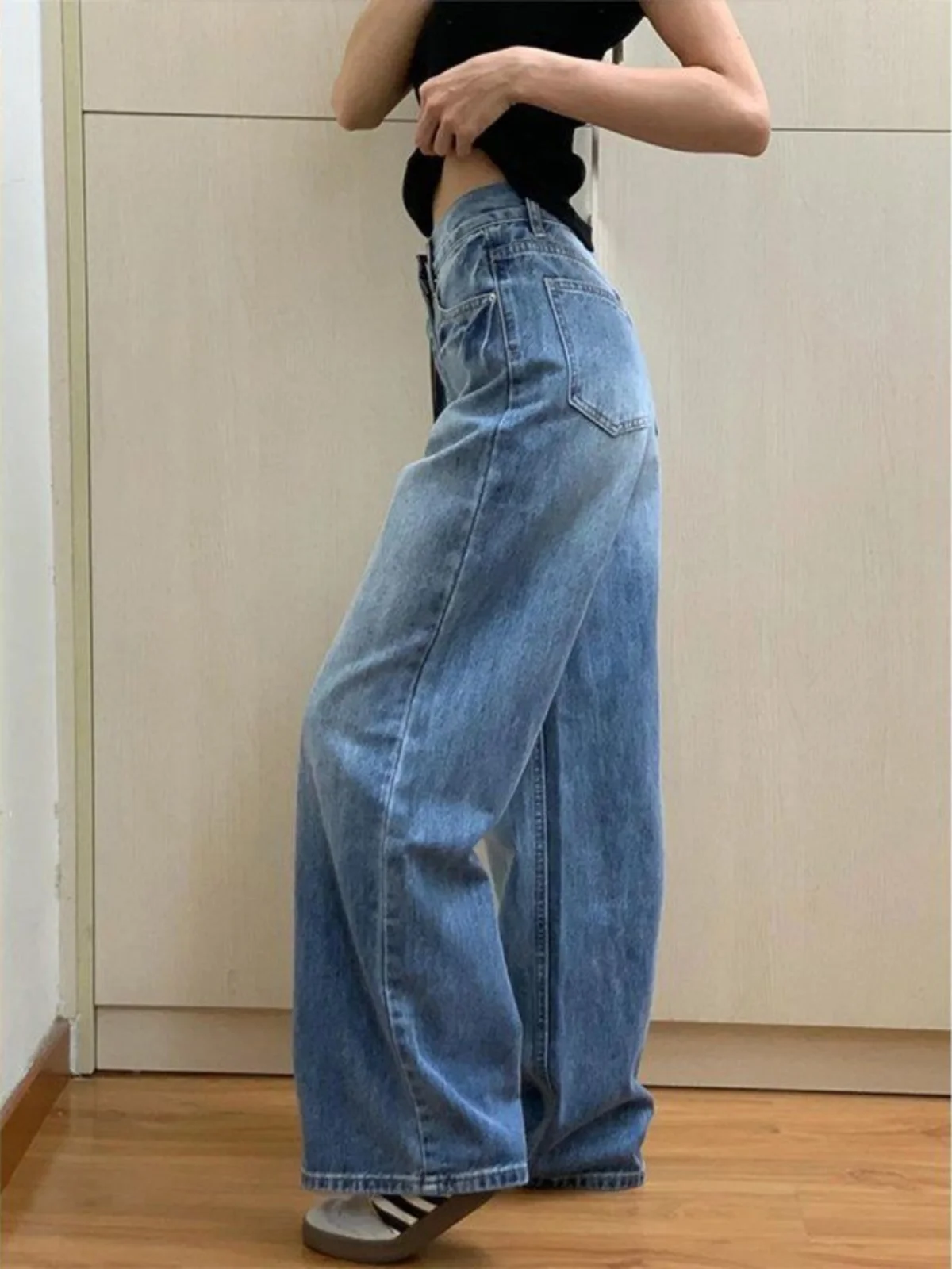 กางเกงยีนส์ผู้หญิง เสื้อผ้าผู้หญิงสำหรับออกกำลังกาย ฟิตเนส เล่นกีฬา เสื้อผ้าผู้หญิงสำหรับกิจกรรมกลางแจ้ง แฟชั่นเดนิม สวมใส่สบาย ระบายอากาศได้ดี