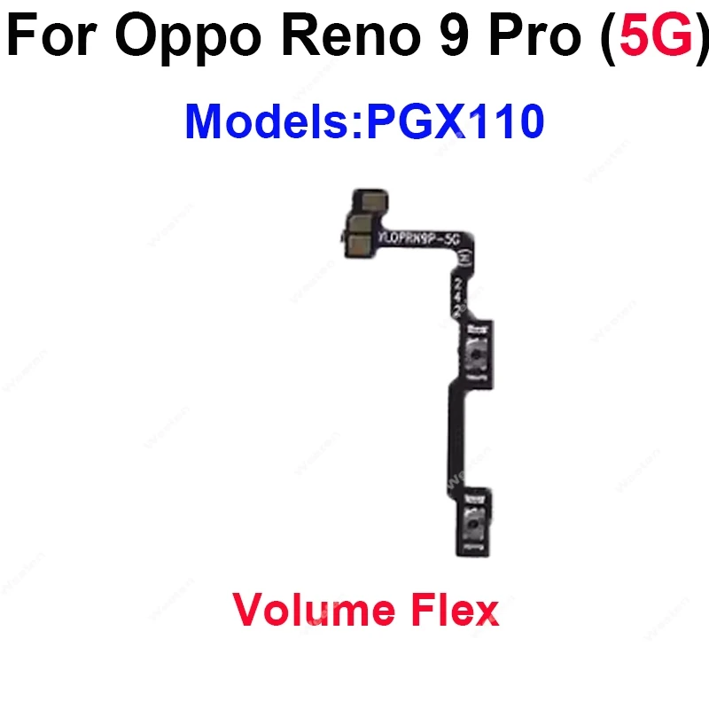 Power Volume Flex For OPPO Reno 9 10 Pro Plus 5G Side Buttons Power Volume Key Flex Ribbon Replacement Parts