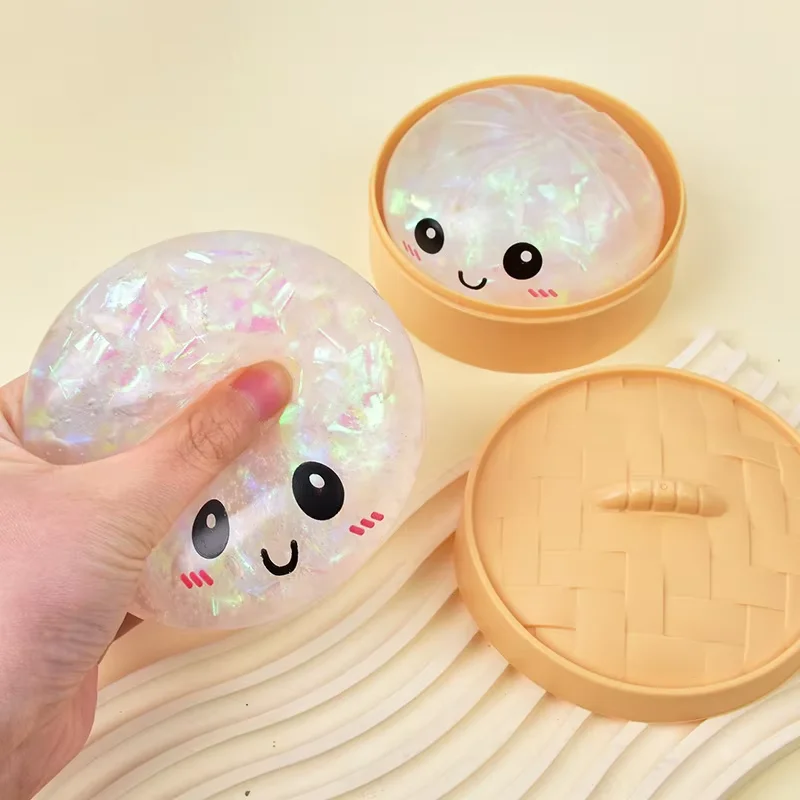 Hot Glitter Dumpling Simulation Flash Dumpling Pressure Ball Slow Rebound Soft Pinch Decompression Office Decorat Birthday Gifts