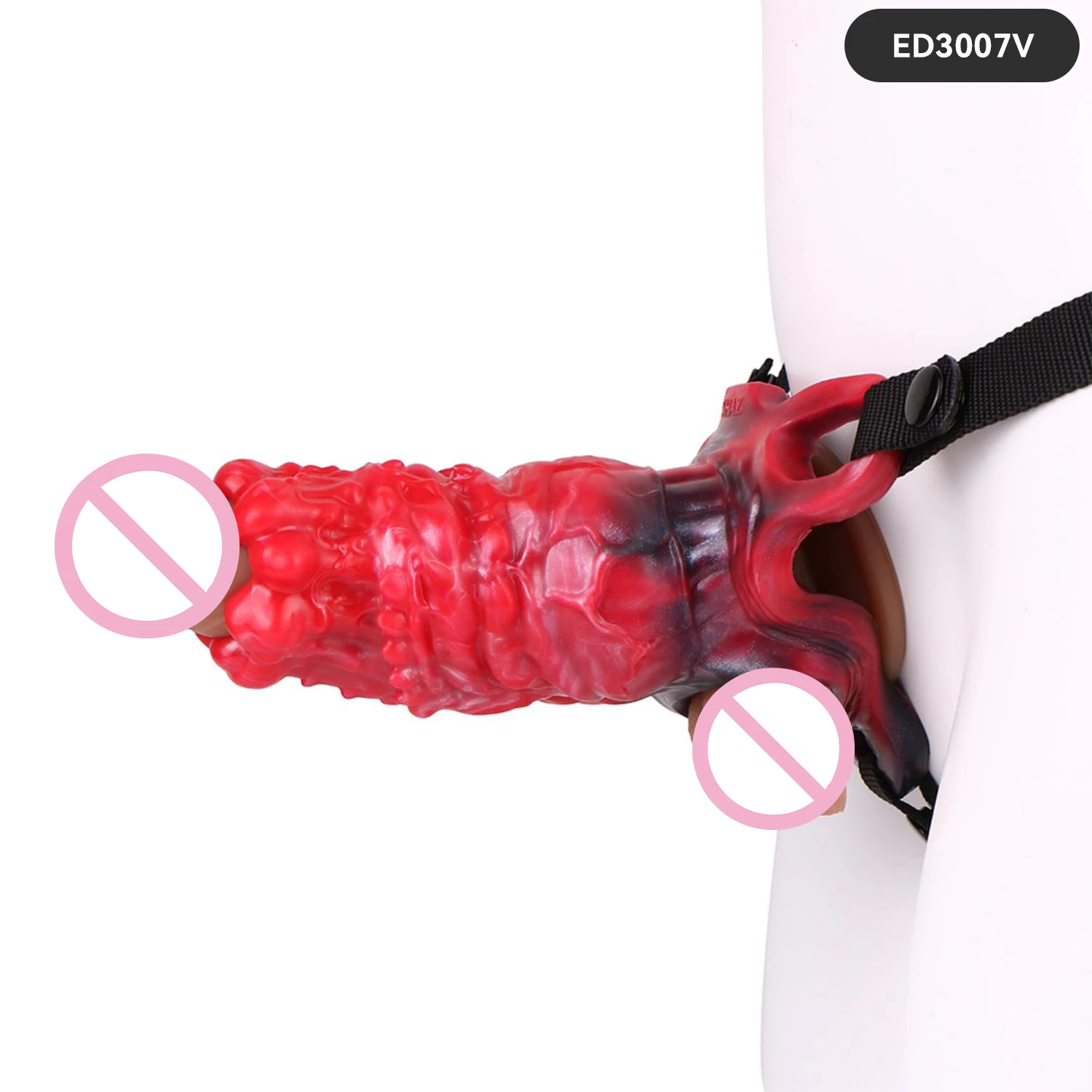 Vibrating Silicone Dildo Sleeve Enlarger, Penis Sleeve for Delay Ejaculation, Dildo Enlarger for Men