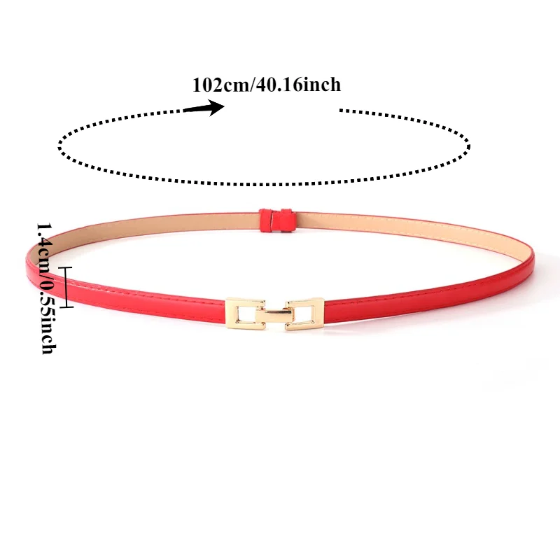 Trendy Versatile Double-Buckle Adjustable Slim Belt Minimalist Style for Coats Sweaters and Dresses—No Holes Required