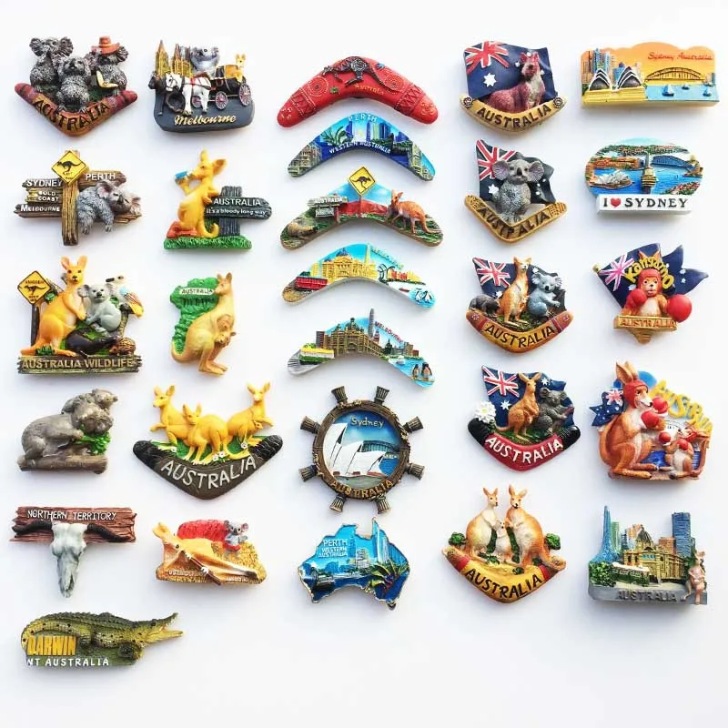 

Cute Australia City Fridge Magnets (Oceania) Kangaroo/Koala Magnets, Strong Resin Home & Room Decor Souvenirs