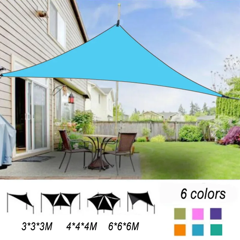 Outdoor Awning Triangle Canopy Car Tent Garden Beach Rainproof Sunscreen Shade Sail Portable Folding Camping Travel Sun Shelter