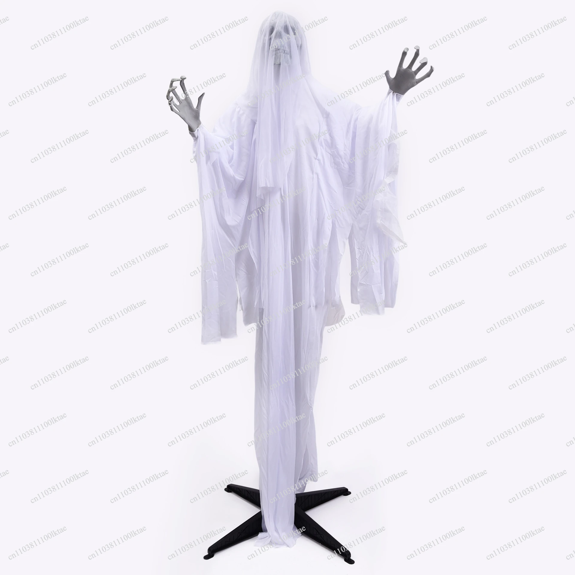Halloween Voice Controlled Luminous Sound Standing Swinging Ghost 1.7m Terrifying Venue Decoration and Props
