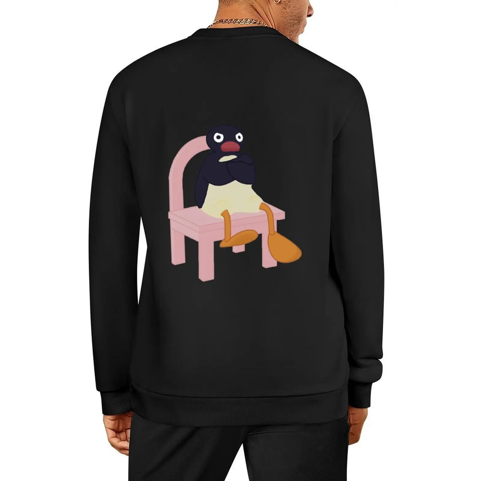 

grumpy pingu Pullover autumn autumn jacket men clothes for men winter clothes aesthetic sweatshirts