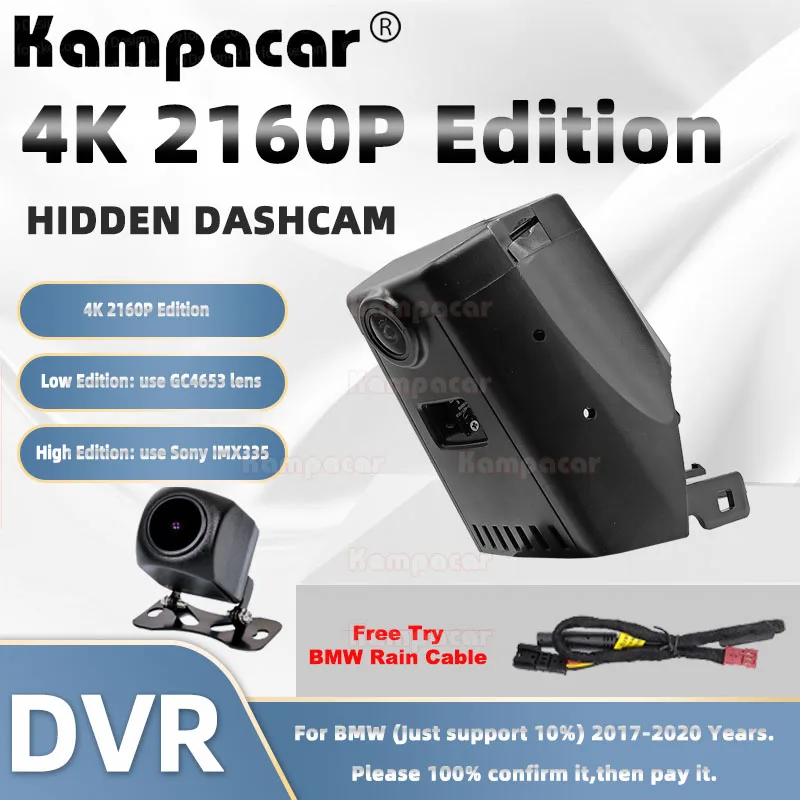 Kampacar BM11-4K 2160P Wifi Dash Cam Car Dvr Camera For BMW 5 6 7 Series 730LD 201i 520i 520d G30 G31 2017-2020 10% Cars DashCam