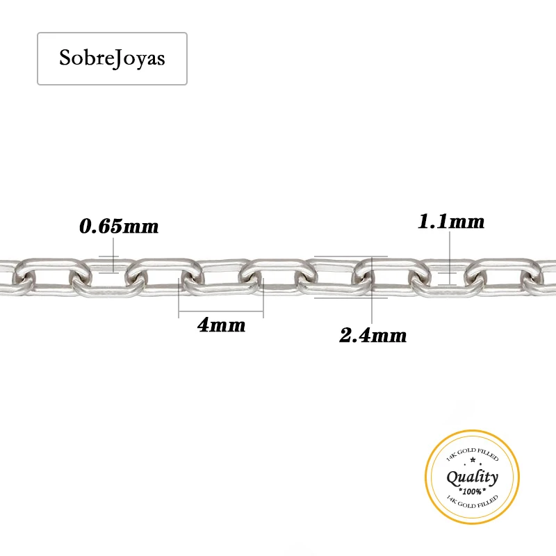 925 Sterling Silver 2.4mm Paperclip Chain Unfinished Chains Wholesale BULK DIY Jewelry Findings