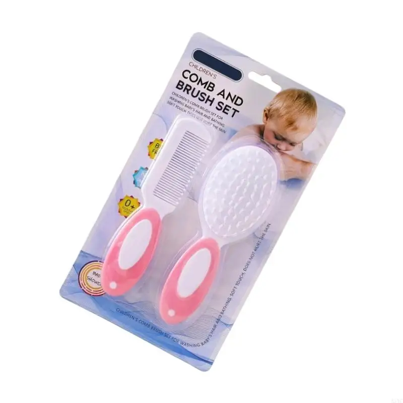 A5YC Baby Hair Bath Brush with Detangling Comb for Infant Care Easy Cleaning Design