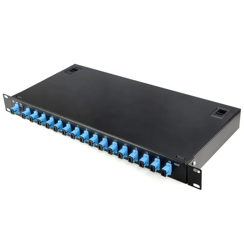 1x16 1:16 SC LC/ UPC APC Singlemode 19 Inch Rack Mount Splitter 19 Distribution Frame Fiber Optical PLC ODF Optical Splitter