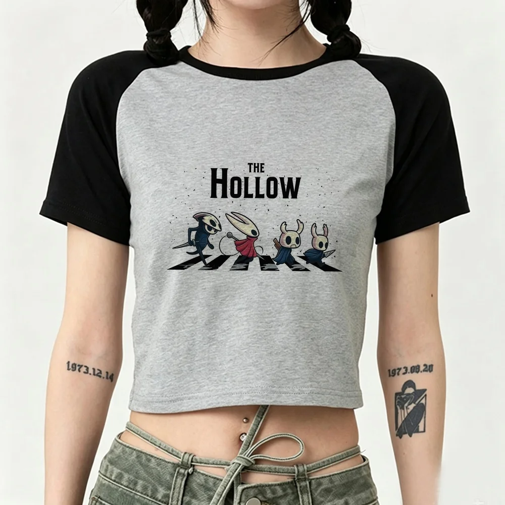Hollow Knight cropped top teen funny graphic scene  japanese korean fashion top tees funny kawaii cutecore japanese goth