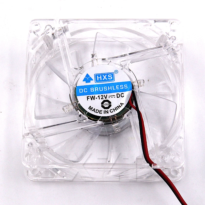 80mm Pc Computer CPU Cooling Fan with Blue Led light 8025 8cm silent DC 12V LED Luminous Chassis Molex 4D Plug Axial Fan