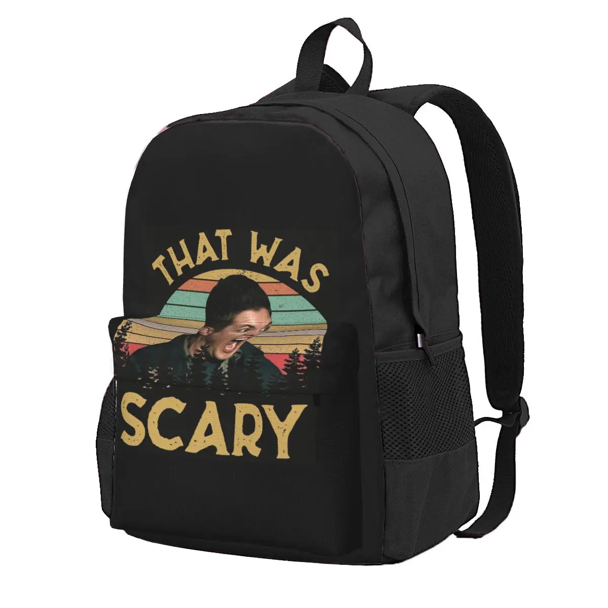 Jensen Ackles Dean Winchester Supernatural That Was Scary Student Backpack School Bag for Boys Girls Fashion Bookbag Shoulder