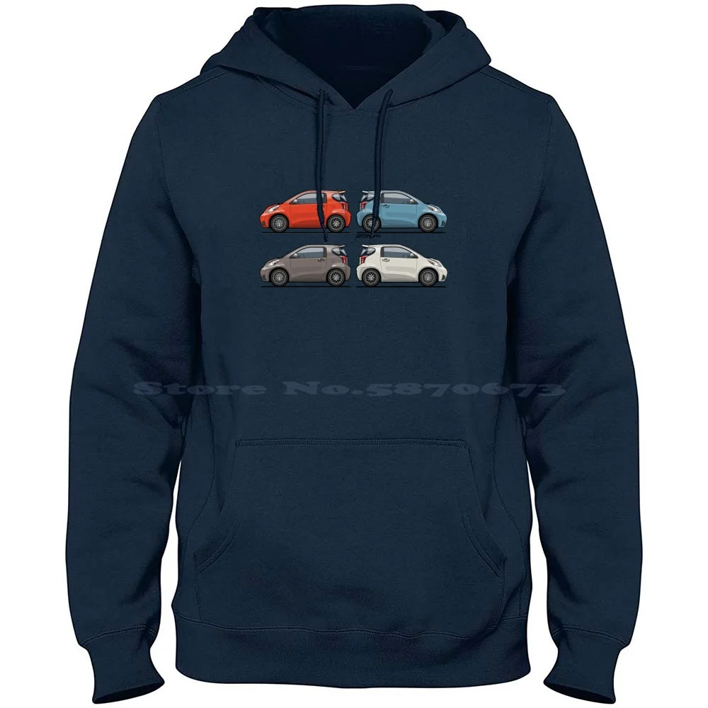 Four Scion Iq Micro Cars 100% Cotton Hoodie Scion Iq Iq Jdm Japanese Car Made In Japan Hipster Urban Cute Compact Car