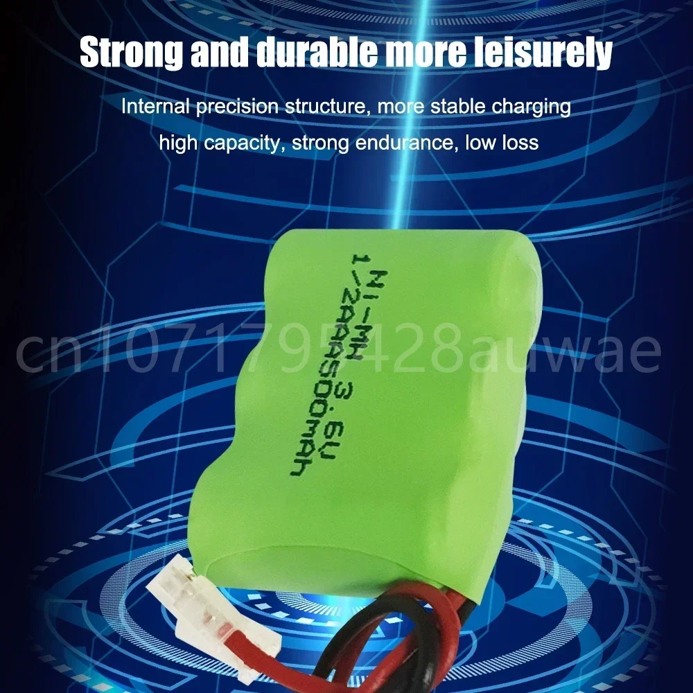 3.6V 1/2AAA 500mAh Oplaadbare NI-MH Batterij voor Speelgoed Noodverlichting Draadloze Telefoon Afstandsbediening met Plug batterij