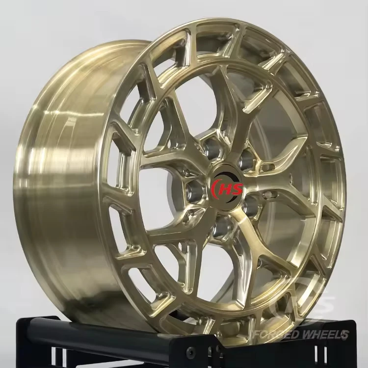 1-Piece Custom 6061-T6 Frozen Gold Forged Wheels 18-21Inch 5x120 5x112 Wheels Rims for     RS6 C7 C8