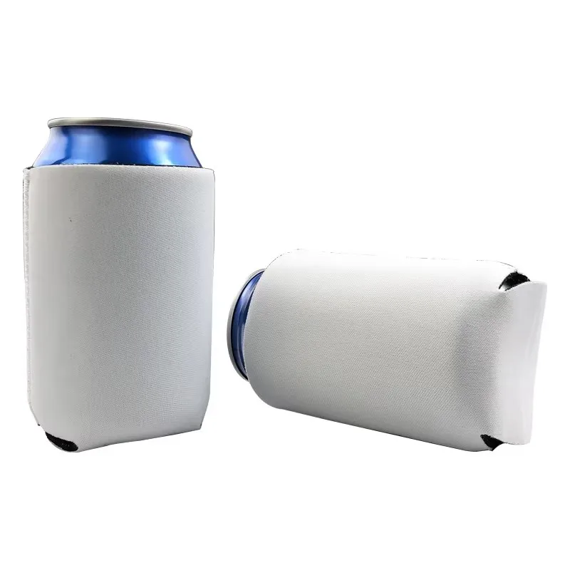SCCFMM 30Pcs Blank Neoprene Stubby Can Cooler With Base, Plain DIY Logo Sublimation Stubby Holder, Heat Transfer Drink Cooler Bl