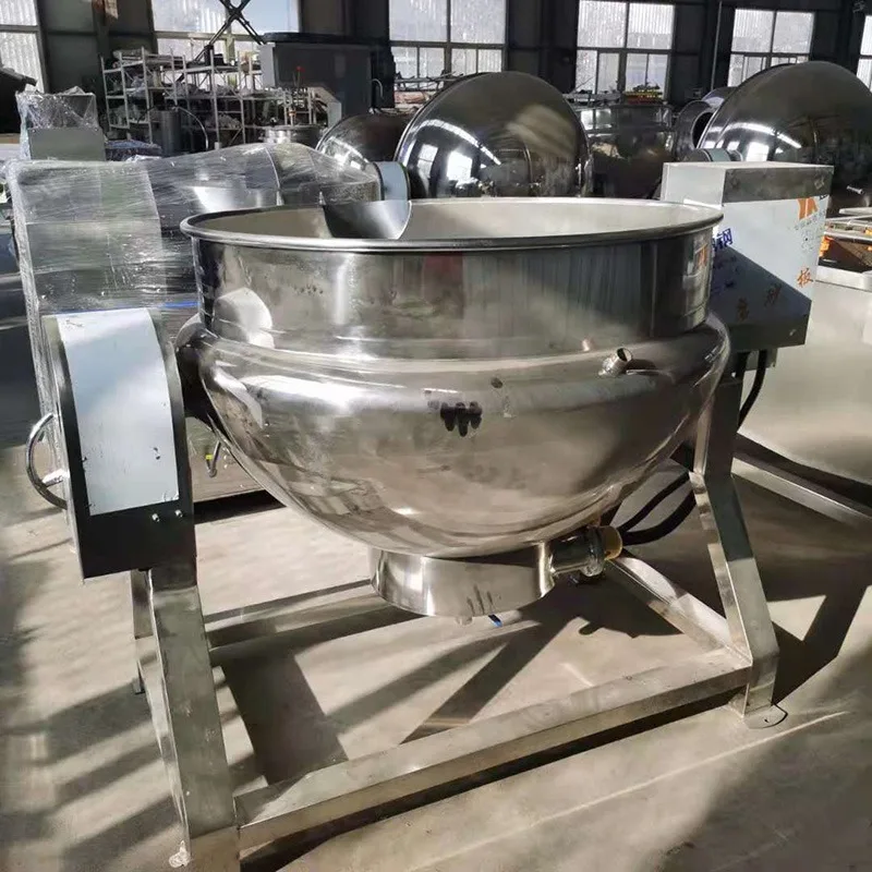 

2026100-1000L Tilting Cooking Candy Kettle with Agitator Steam Electric Jacketed Kettle Cooking Pot with Mixer