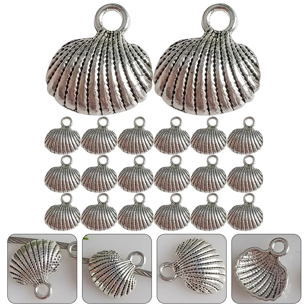 

100pcs Shell Charms Vintage Alloy Pendants Jewelry Making Diy Bracelet Necklace Craft Decor Accessories Gift Retro