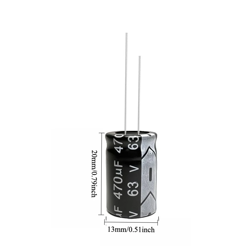 

55pcs 63V 470uF Electrolytic Capacitor 105C High Temp Radial Long Life 13x20mm for Power Supply