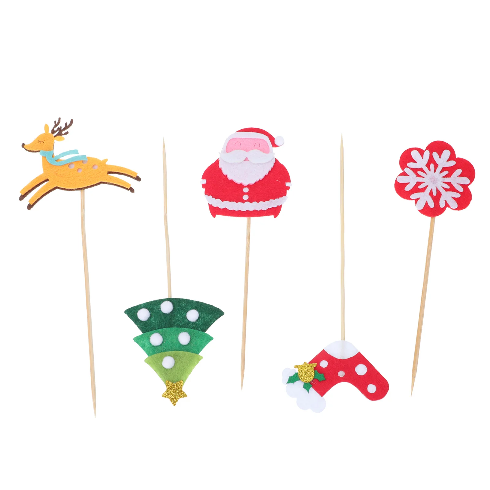 

25Pcs Christmas Tree Cake Toppers High Quality Xmas Party Decor Creative Dessert Insert Decoration Cake Accessory