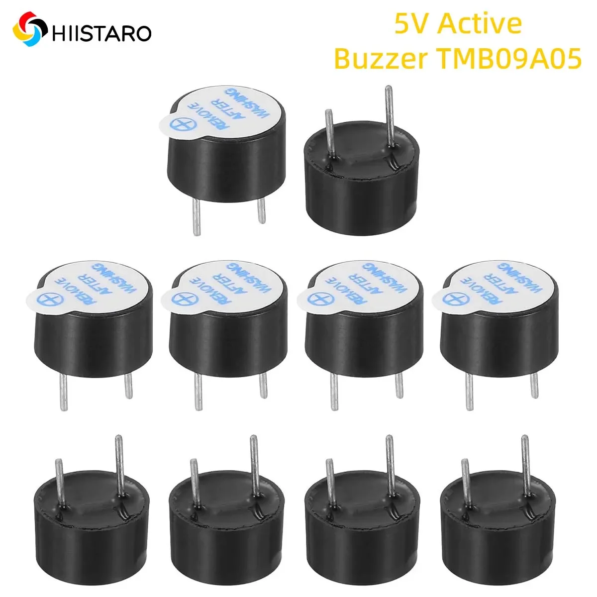 10pcs/lot 5V Active Buzzer Magnetic Piezo element 9*5.5mm For Arduino, TMB09A05 Mini Active Piezo Buzzers For Computers Printers