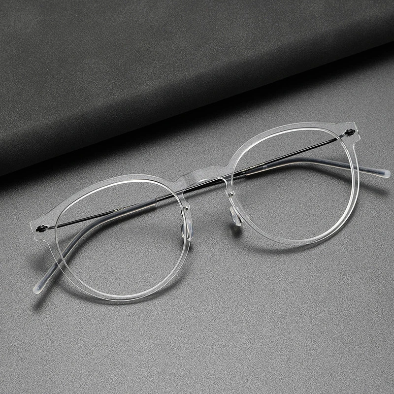 

Retro Round Screwless Spectacles Titanium Glasses Frame Men Women Brand Design Optical Myopia Prescription Eyeglasses frames