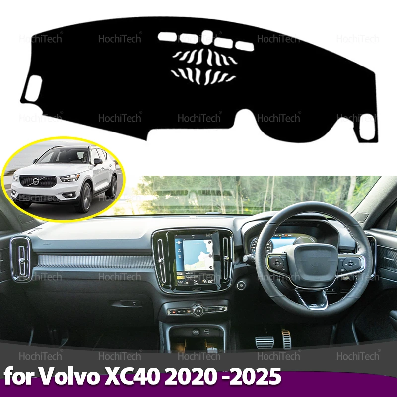 Anti-Rutsch-Armaturenbrett-Abdeckung, Schutzpolster, Sonnenschutz, Teppich, Auto-Armaturenbrett-Abdeckung, Matte für Volvo XC40 2020 2021 2022 2023 2024 2025