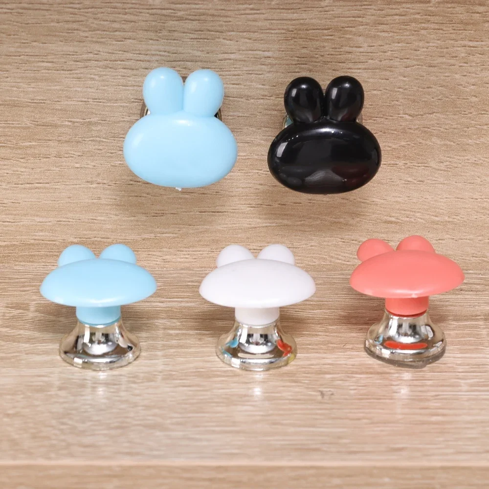 5/1Pcs Self-Adhesive Rabbit Toilet Press Button Avoid Touching Toilet Lid Handle Multifunctional Cabinet Door Handle Home Decor