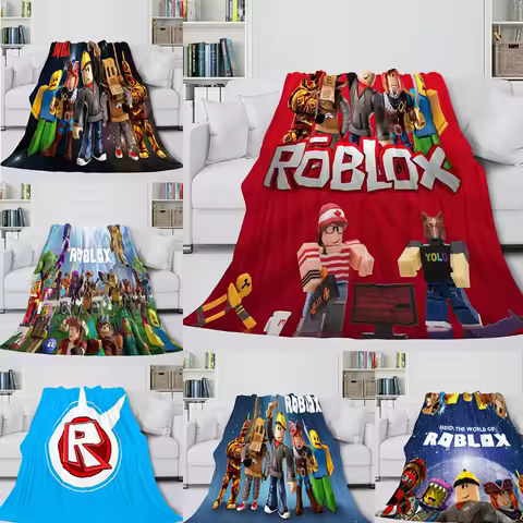 ROBLOX Super Soft Warm Sleeping Blanket, Office Cover Blankets, Double-sided Flannel Printed Blanket, Air Conditioning Blankets