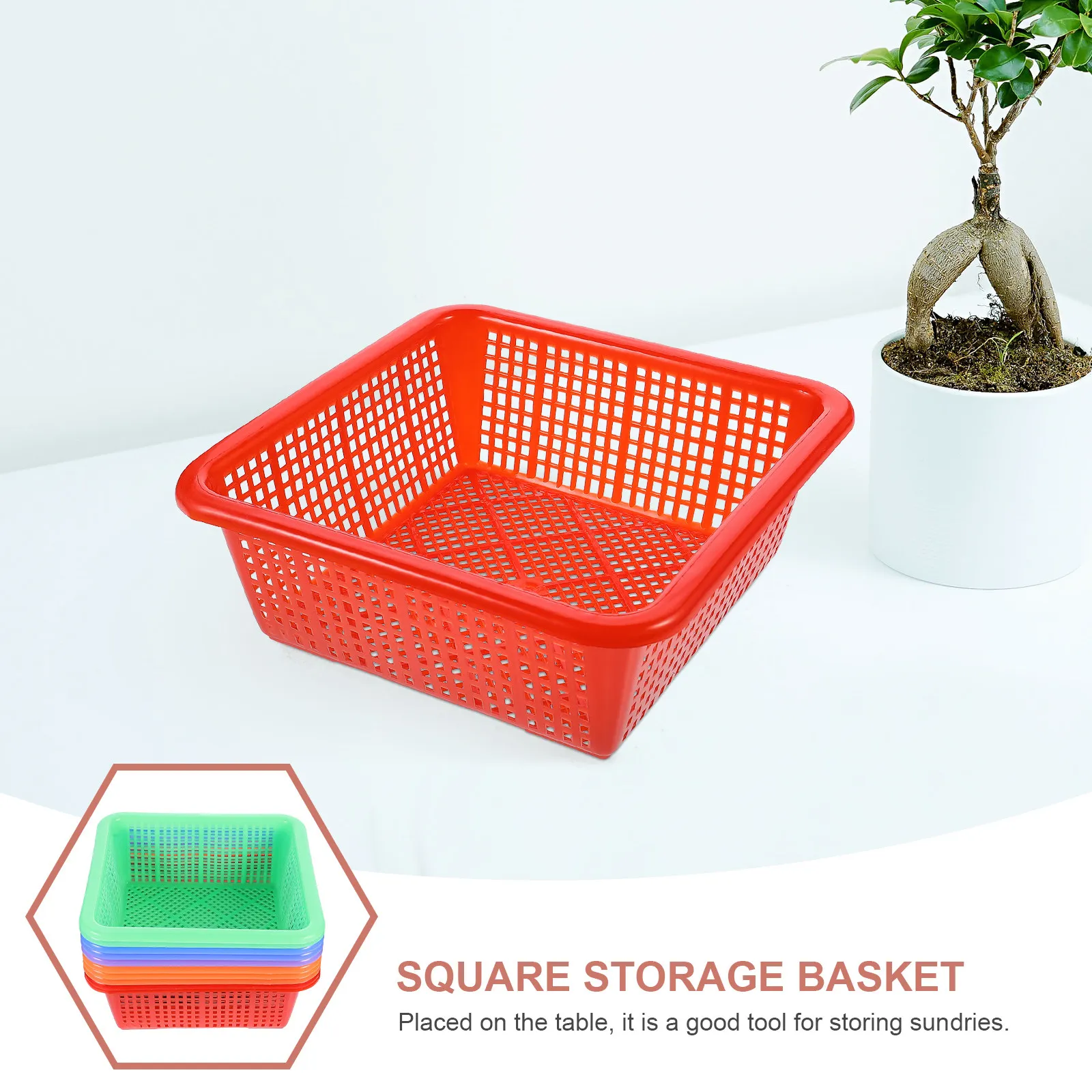 10pcs Small Plastic Storage Baskets – Multifunctional, Lightweight, Bright-Colored for Kitchen, Bathroom & Living Room