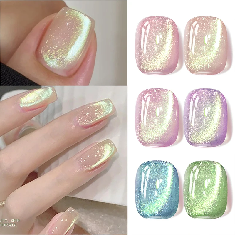 BORN PRETTY 10ml Gold Glitter Cat Magnetic Gel Polish Sparkling Pink Nude Green Soak Off UV LED Varnish For Manicure Nail Art