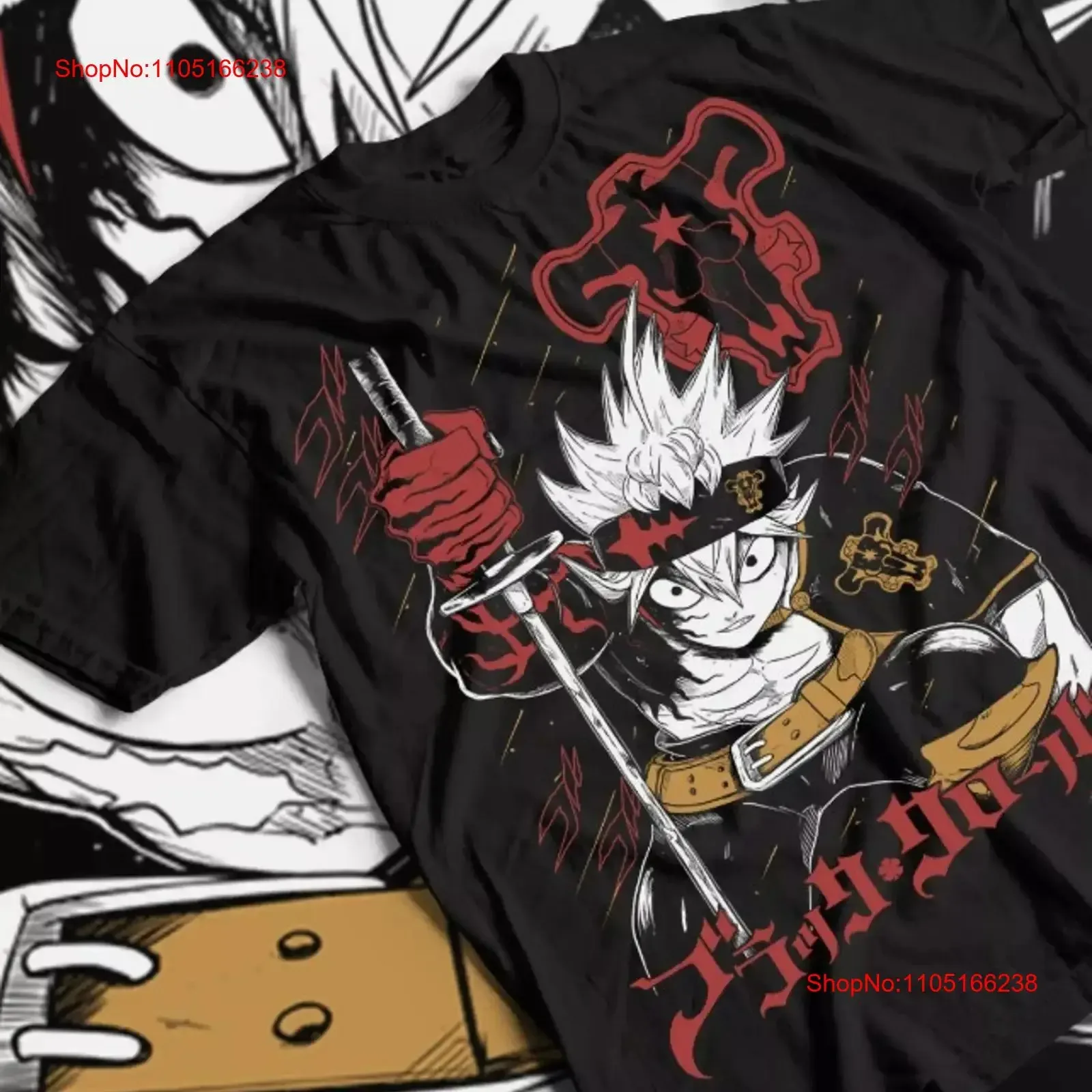 Black Clover Graphic Tshirt Asta Yami Sukehiro Yuno Print Tee Hot Anime Harajuku T-Shirt Luck Voltia T-shirt Cotton Oversized T view 4