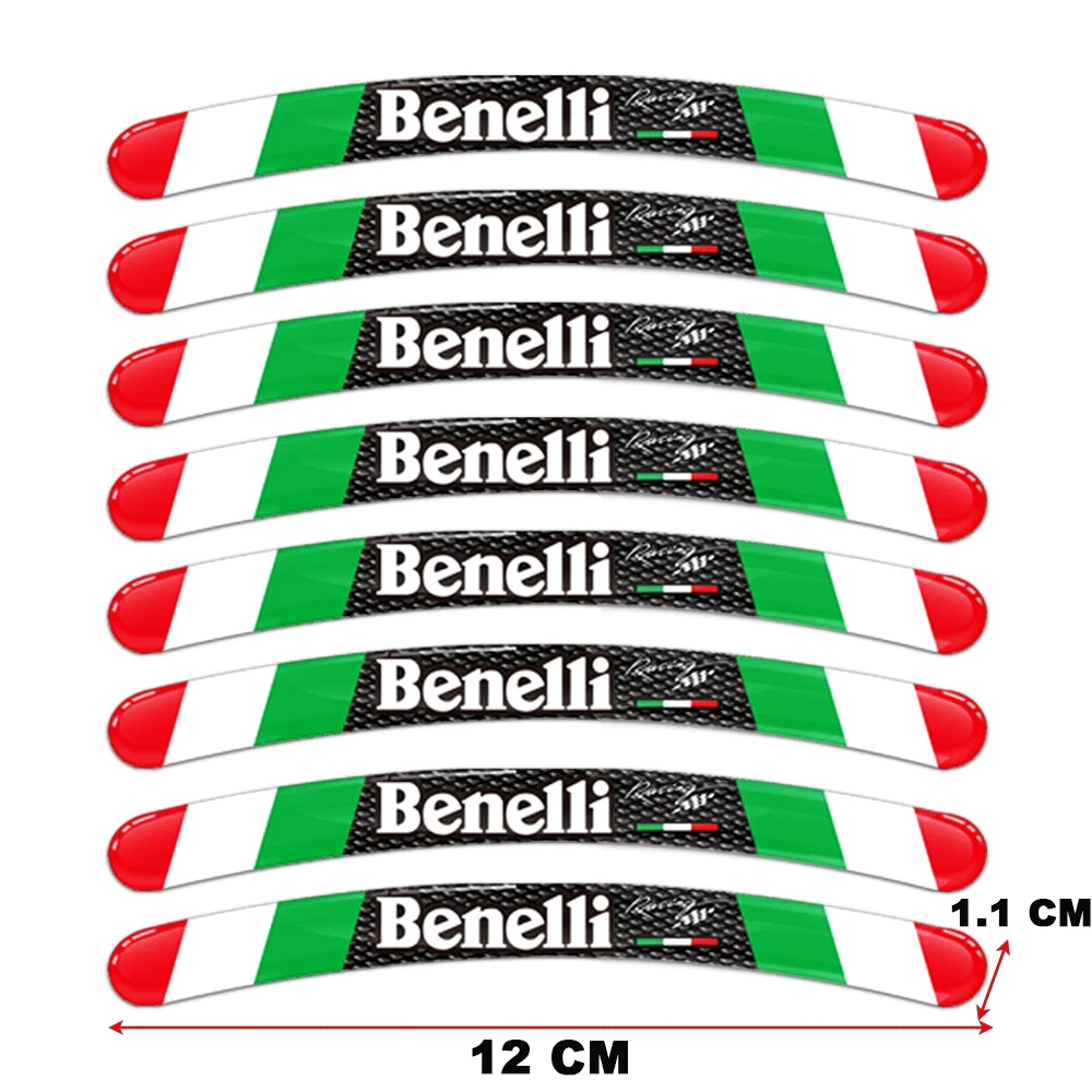 Etiqueta reflexiva da roda da motocicleta, 3D Decal, Aro Hub Acessórios, Benelli 502c TRK 502x251 Leoncino BJ500 250 TNT 300 600