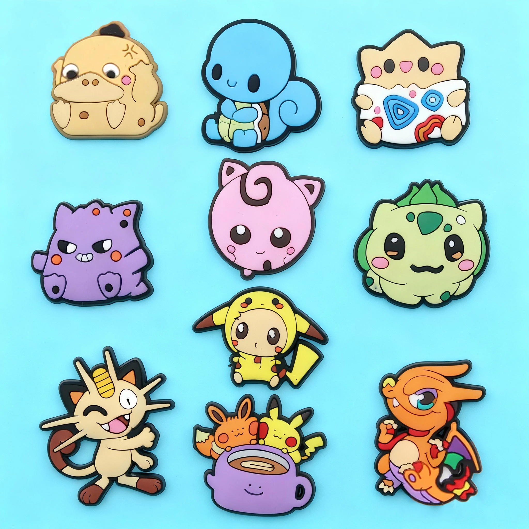 

1-10pcs Pokemon Pikachu Shoe Charms for Sandals Decoration PVC Accessories For Christmas Birthday Gift Party Gifs