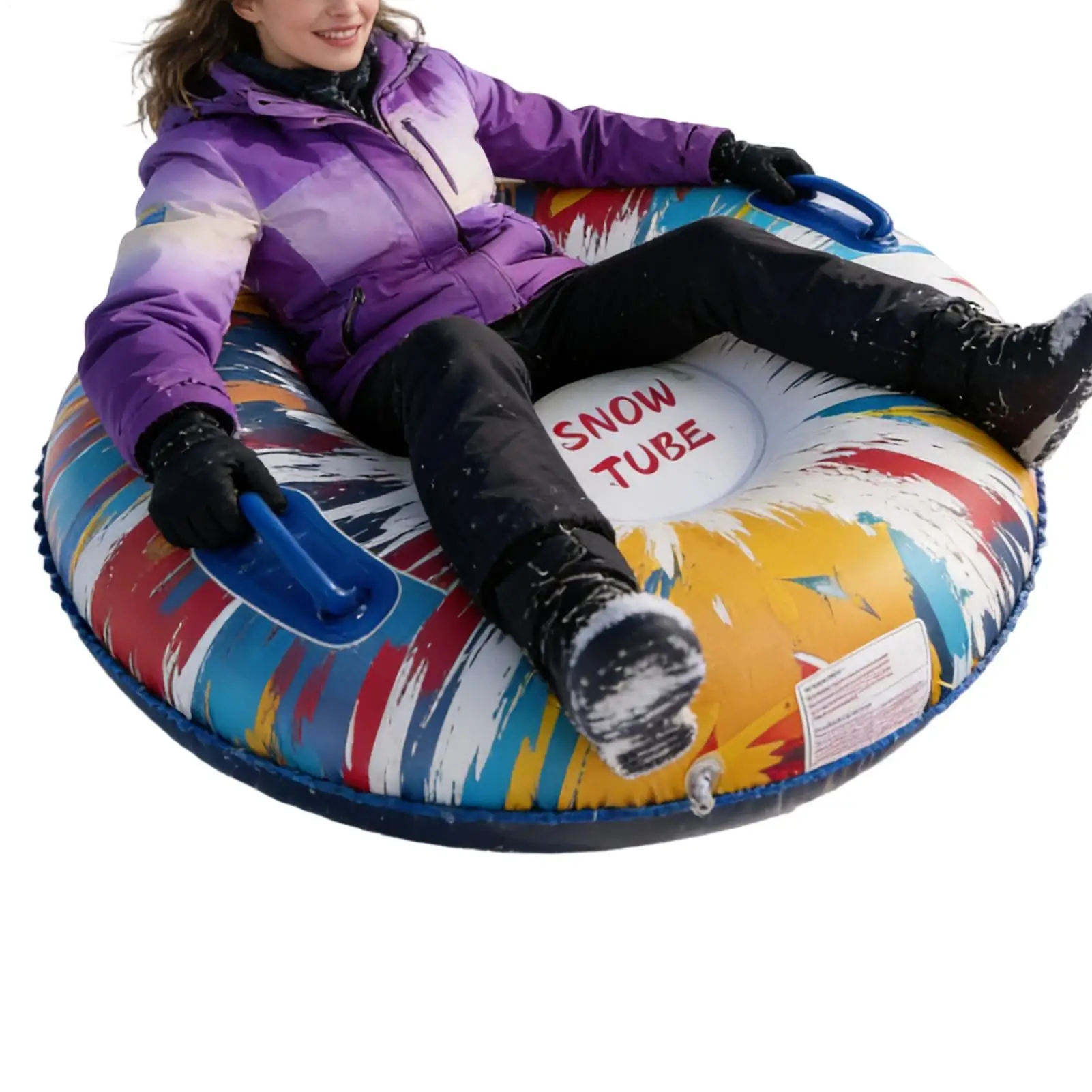Sledding Tube Fun Inflatable Winter Toys Inflatable Snow Tubes Sleds For Adults For Outside Girls Women Men Family Friends