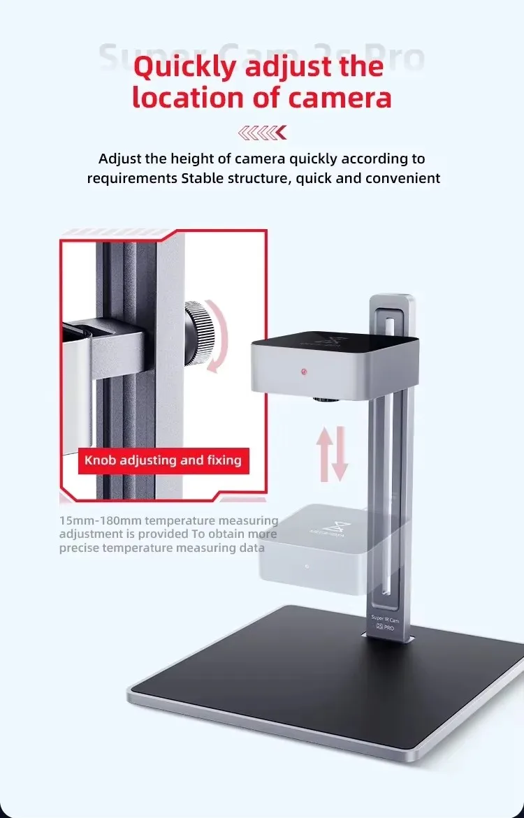 MEGA-IDEA Super IR Cam 2S Pro Motherboard Infrared Thermal Imaging Camera 3D PCB Short Circuit Quick Diagnosis Can Adjust Focus