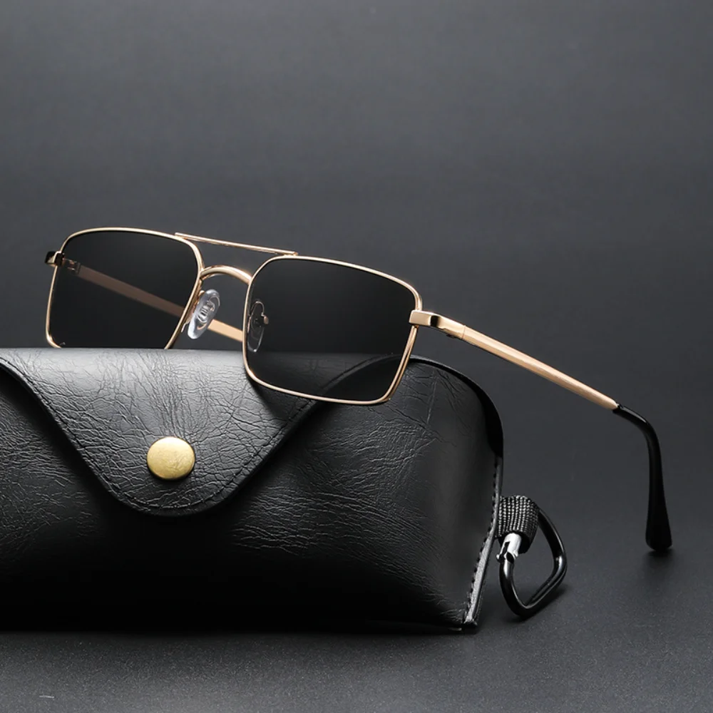 Trendige Doppelbalken-Sonnenbrille im Retro-Stil Neue Punk-Mode-Brillen für Damen Trendige Luxusmarken-Design Lässige Anti-UV-Sonnenbrillen