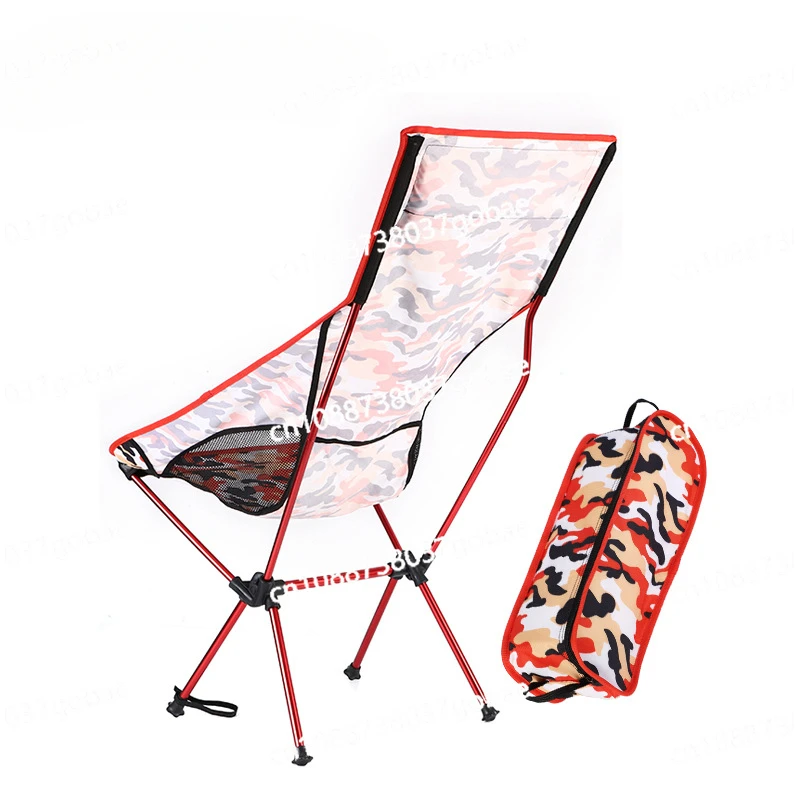 التخييم في الهواء الطلق سبائك الألومنيوم التمويه كرسي الشاطئ متعدد الوظائف الترفيه كرسي خلفي طويل الجبل كرسي قابل للطي التخييم