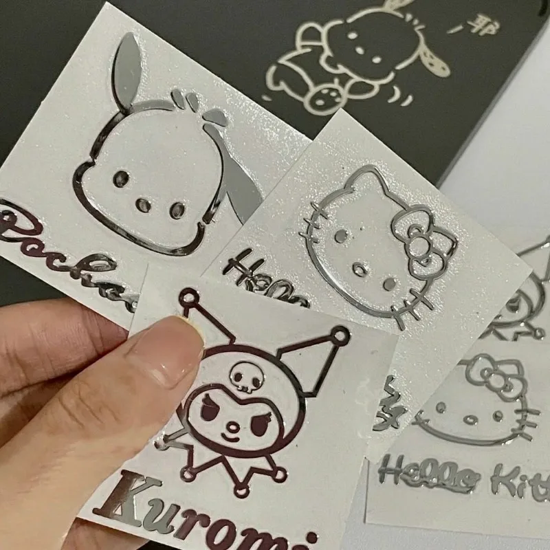 Cartoon character pattern cat big-eared dog high-value metal sticker small sticker DIY decoration computer tablet phone sticker