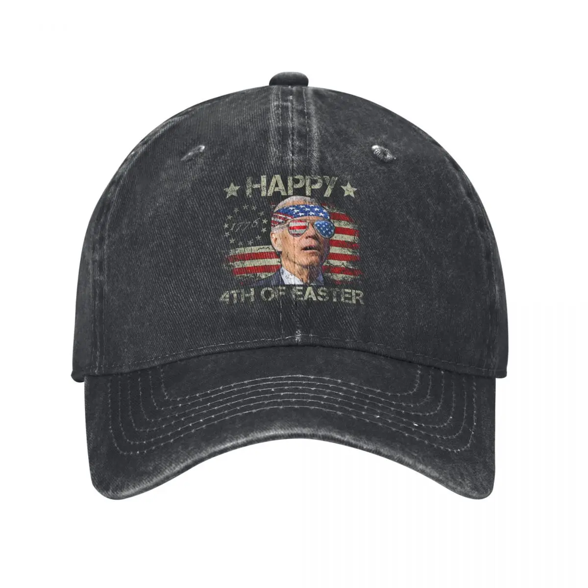 

Funny Joe Biden 4th Of July Happy 4th Of Easter US Flag Unisex Baseball Caps Distressed Denim Caps Hat Outdoor Snapback Cap