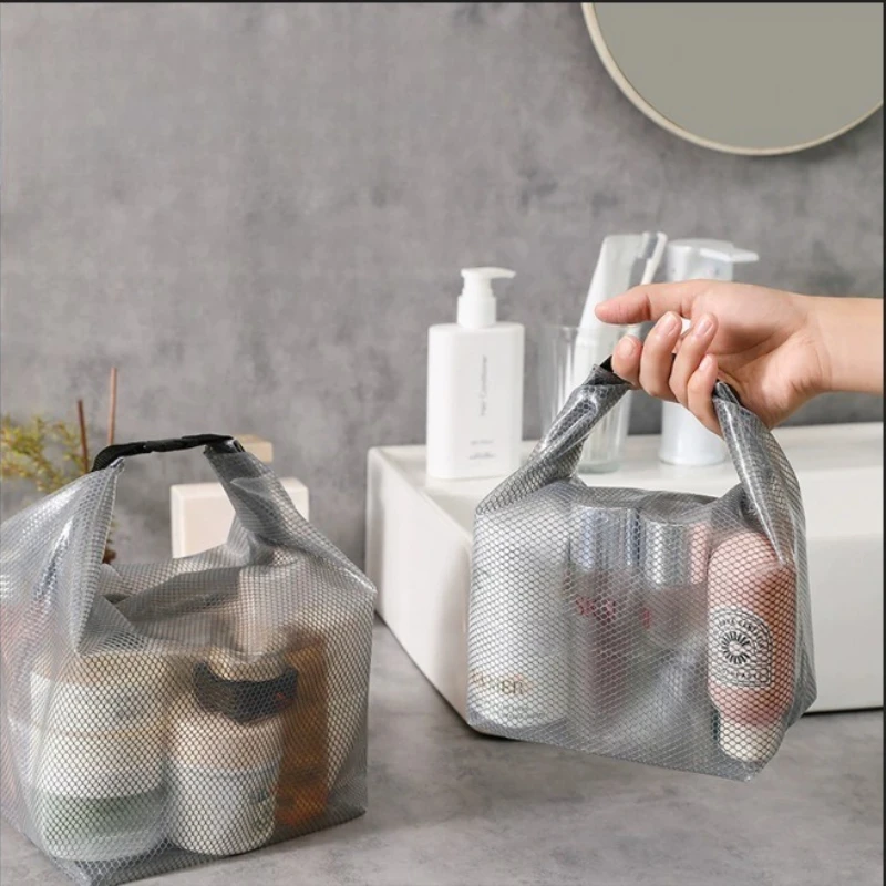 Bolsa de higiene transparente à prova d'água, bolsa de maquiagem de alto valor, multiuso, portátil, grande capacidade, expansível, bolsa de natação